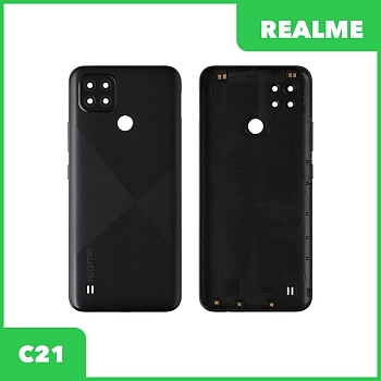 Задняя крышка корпуса для Realme C21, черная